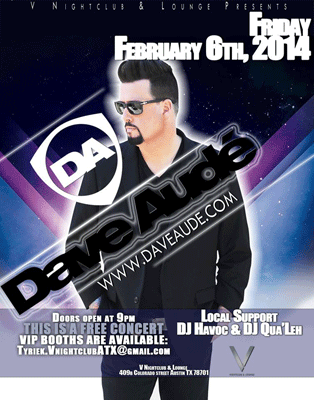 Dave Audé - Grammy Nominated Artist - (Free Show)