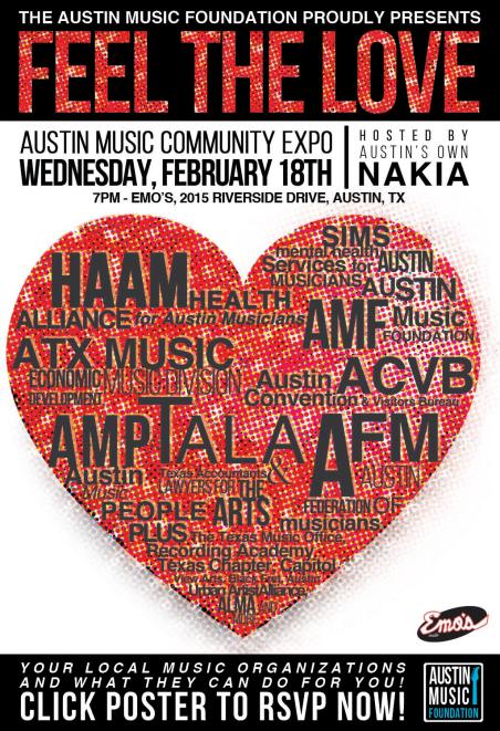 AUSTIN MUSIC FOUNDATION ANNOUNCES  “FEEL THE LOVE”